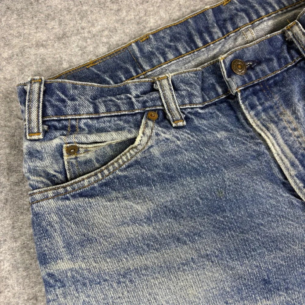 Vintage 90s Levis 505 Orange Tab Jeans Mens 34x31 Blue Straight Leg Made in USA